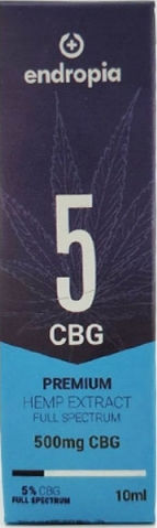 Endropia 5 CBG Premium Hemp Extract Full Sprectrum 500mg CBG 10ml