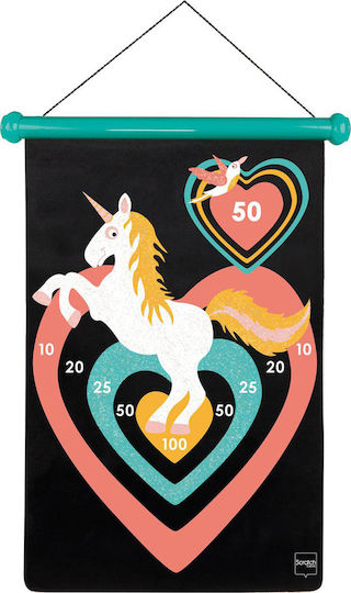 Scratch Europe Set with Target & Darts Children's Magnetic Target 2 Sides with 6 Darts - Unicorns