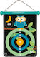 Scratch Europe Set mit Ziel & Darts Kinder Magnetisches Ziel 2 Seiten mit 6 Darts - Eule