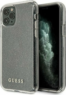 Guess Glitter Umschlag Rückseite Kunststoff Silber (iPhone 11 Pro) GUHCN58PCGLSI