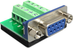 DeLock Sub-D 9 pin female to Terminal Block 10 pin (65268)