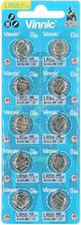 Vinnic Alkaline Watch Batteries LR55 1.5V Pack of 10