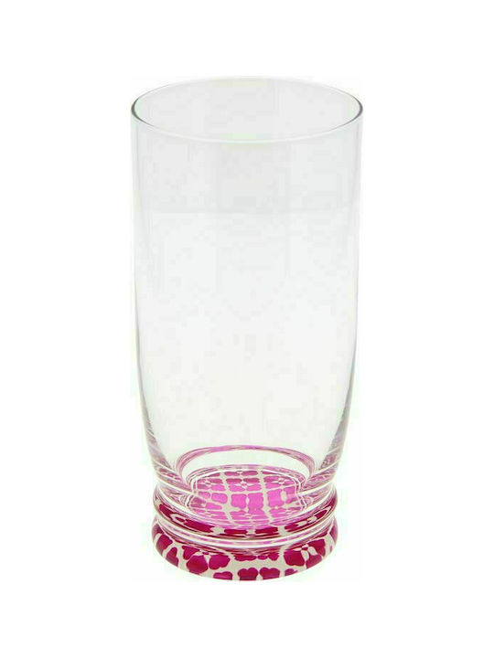 Cerve Alexandria Set of Glasses Water made of Glass Fuchsia 420ml 3pcs