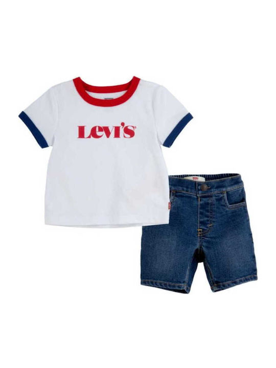 Levi's Set pentru copii cu Șorturi Vara 2buc Alb