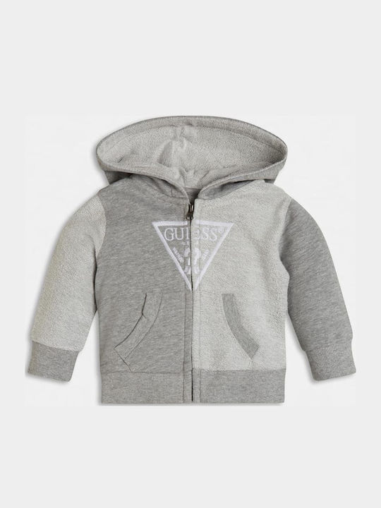 Kids Sweatshirt Cardigan with Hood Gray Active