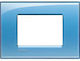 Legrand Bticino Living Light Switch Frame 3 Positions Horizontal Installation in Light Blue Color LNA4803AD