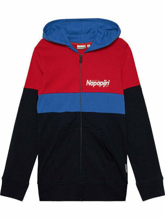 Παιδική Ζακέτα Φούτερ Fleece με Κουκούλα Πολύχρωμη Baloy