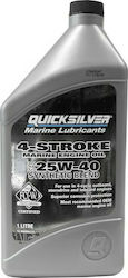 Quicksilver Συνθετικό Λάδι Τετράχρονων Εξωλέμβιων Μηχανών 25W-40 1lt