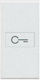Legrand Bticino Living Light Exit Front Plate Switch White με Σύμβολο N4916F