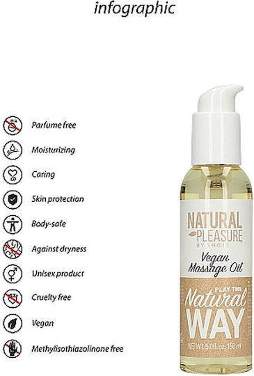 Shots Pharmquests Natural Pleasure Vegan Massage Oil Play The Natural Way Масажно олио 150мл