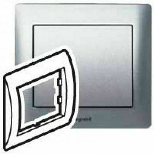 Legrand Valena Life Πλαίσιο Διακόπτη 1 Θέσης Κάθετης Τοποθέτησης σε Ασημί Χρώμα 771951