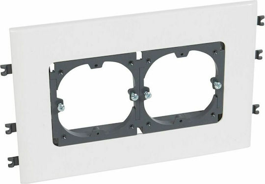 Legrand Support Frame for Switch White 2 Μηχανισμών για Κανάλι Πλάτους 130mm 010924