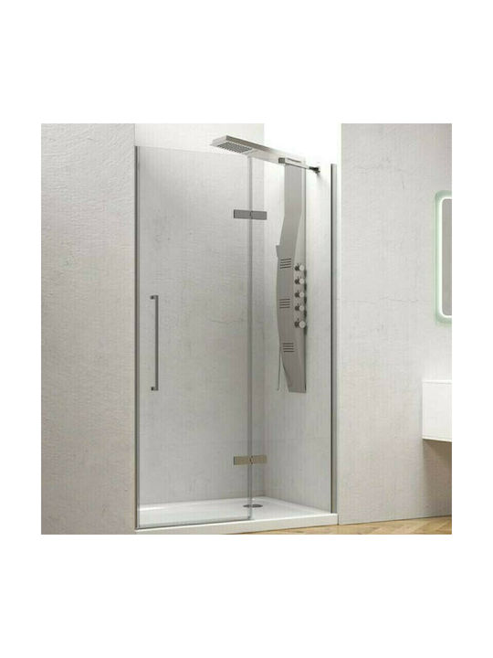 Karag Tinos 400 Shower Screen for Shower with Hinged Door 120x200cm Clear Glass