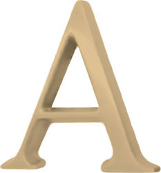 Zogometal House Letter Sign Gold 5cm Matt