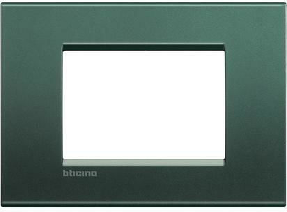 Legrand Bticino Living Light Schalterrahmen Horizontale Montage 3 Positionen in Grün Farbe LNA4803PK
