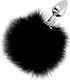 Pipedream Darkness Extra Feel Bunny Tail Buttplug Anal Plug Schwarz 7cm