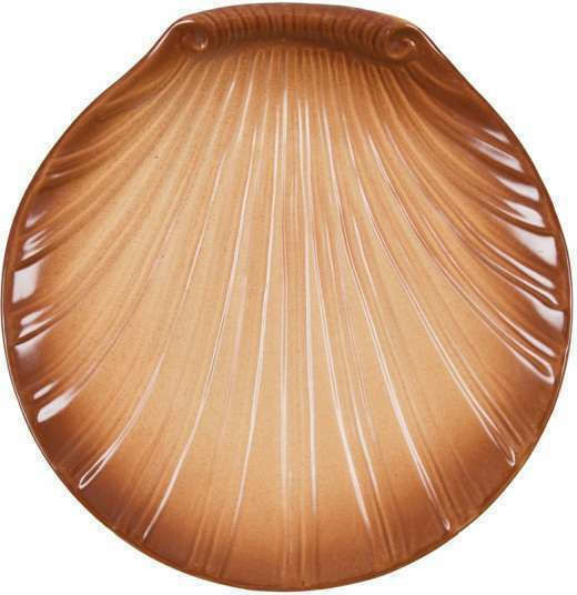 Art et Lumiere Dionysos Plate Desert made of Porcelain Brown with Diameter 19cm