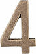 Roline 460 Hausnummer 4 in Gold Farbe 5.5cm 460