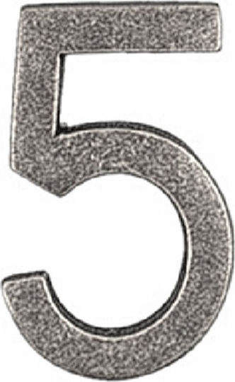 Roline 460 Hausnummer 5 in Silber Farbe 5.5cm 460