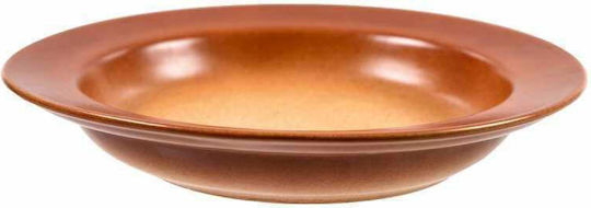 Art et Lumiere Dionysos Plate Soup made of Porcelain Brown with Diameter 22cm