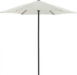 Ομπρέλα Δαπέδου Στρογγυλή Αλουμινίου Μπεζ / Γκρι Φ2.5m