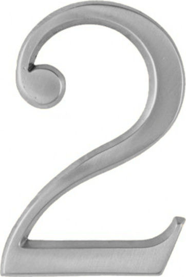 Zogometal 930 Sign with Number in Silver Color Nickel Matt 12cm 930