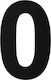 Zogometal 932 Sign with Number in Black Color Matt 12cm 932