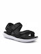 4F Women's Flat Sandals Sporty Flatforms in Black Color