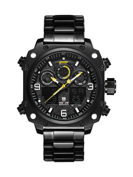 Weide Herrenuhr 43mm Chronograph Batterie mit S...