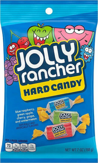 Jolly Rancher Καραμέλες με Γεύση Blue Rspberry / Πράσινο Μήλο / Κεράσι / Σταφύλι / Καρπούζι 198gr