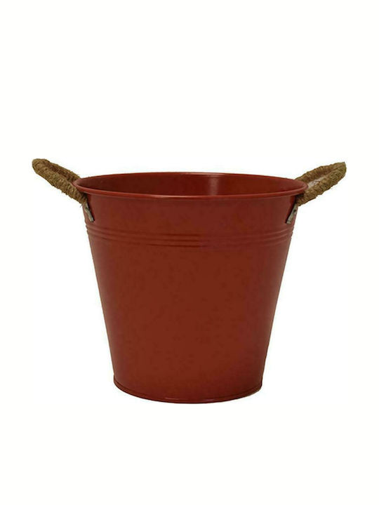 Plastona Pot Red 17x17x15cm With Rope