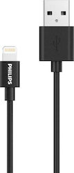 Philips USB-A zu Lightning Kabel 12W Schwarz 1.2m (DLC3104V/00)