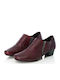 Rieker Piele Pantofi Oxford pentru femei Burgundy