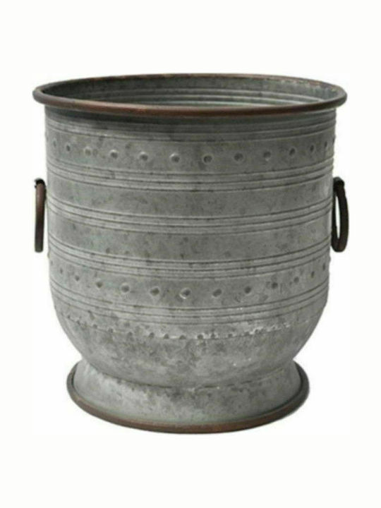 Plastona Vintage Zinc Pot Gray 31x31x31cm 00.07.7106B