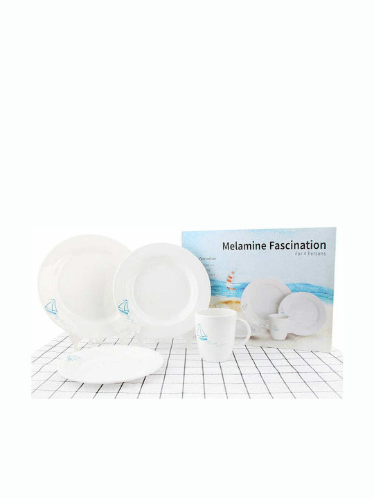 16-Piece Melamine Dinnerware Set