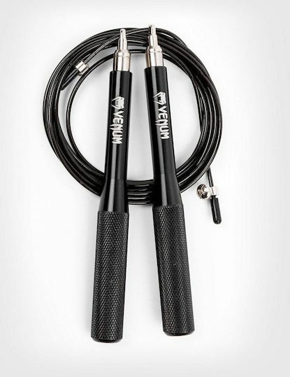 Venum Wire / PVC Adjustable Jump Rope with Ball Bearings Black Thunder Evo 3m