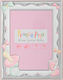 Prince Silvero Fußabdrücke Kinder Fotorahmen Silber Pink 9x13cm