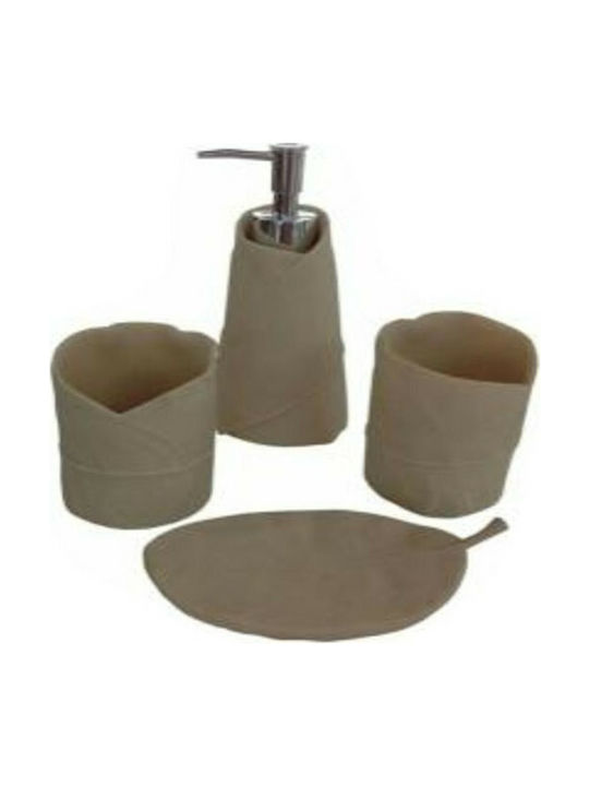 Etoile BF-281 Set Accesorii Baie Ceramică Maro 4buc