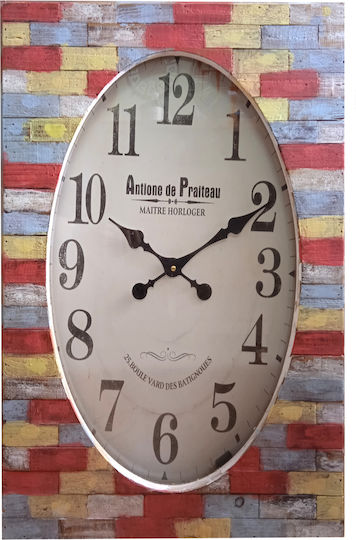 Etoile Ceas de Perete Lemn Multicolor 50x70cm
