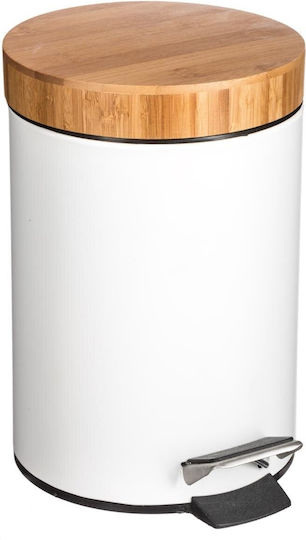 Atmosphera 07. Metallic Bathroom Basket 3lt White