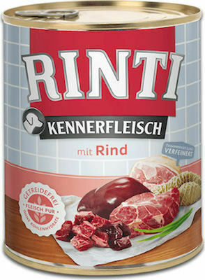 Rinti Kennerfleisch Umedă pentru Câini Câine cu Carne de vită fără Cereale în Conservă 1 x 800gr.