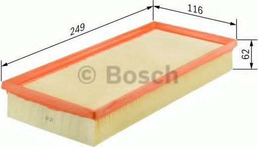 Bosch Filtru de Aer Auto pentru Mitsubishi Colț CZC Convertibil (RG) 1.5 Turbo - Caroserie tip cutie / Hatchback 08/04 - 06/12