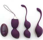 Rimba Rimini Vibrating Kegel Ball Set with Remote Control Fără fir Bile vaginale cu vibrație Violet