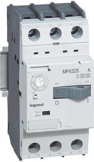 Legrand MPX32S Industrial Thermomagnetic Αυτόματος Θερμομαγνητικός Διακόπτης Προστασίας Κινητήρα 14-22A 417313