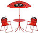 Πασχαλίτσα Kids Table and Chairs Set Red