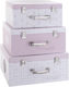 Atmosphera Decorative Suitcase Wooden 3pcs