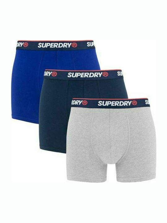 Superdry Boxeri pentru bărbați Multicolor 3Pachet