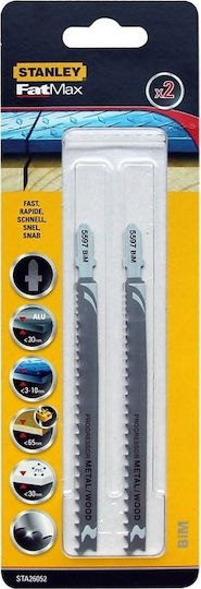 Stanley Fatmax Jig Saw Blade for Metal and Wood 101mm 2pcs STA26052