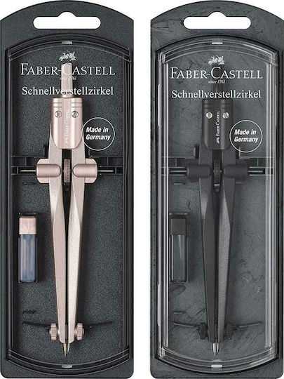 Faber-Castell Stream Metalic Compas de marcat cu Vârf și Roată în Caseta (Culori diverse)