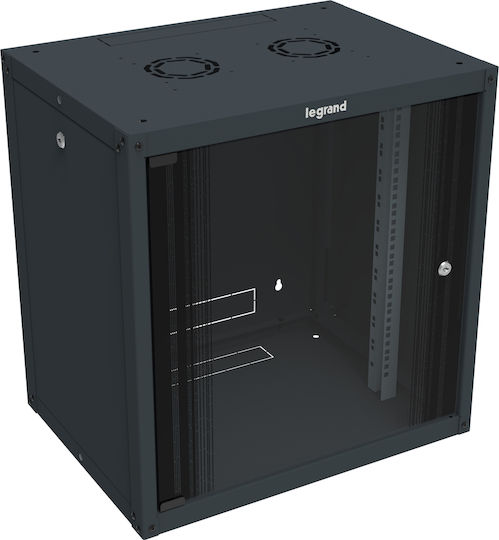 Legrand Linkeo2 Wall Mounted Rack Cabinet 9U 60x45x47.1cm Black 646251